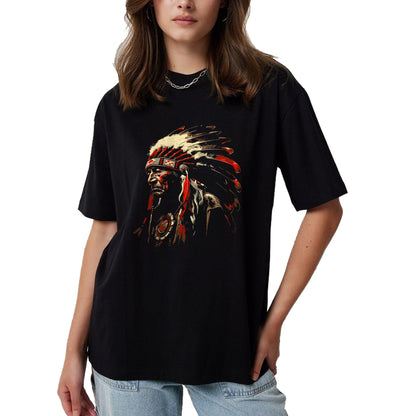 Native American T-Shirts, Vintage Native American Unisex T-Shirt/Hoodie/Sweatshirt HLT00 - Retro Native American Indian Headdress Vintage Men Graphic