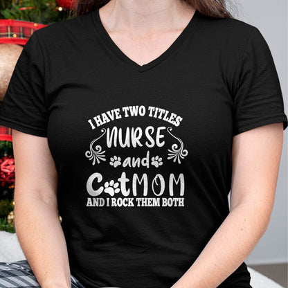Funny Nurse Shirt, Nurse Unisex T-Shirt/Hoodie/Sweatshirt HLT00 - Womens Cat Lover Funny Cat Mom And Nurse Nursing School Nurses Day T-Shirt