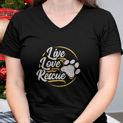 Dog Love Shirt, Dog Lover Gift T-Shirt/Hoodie/Sweatshirt HLT00 - Live Love Rescue - Dog Lover Adopt a Dog Adoption T-Shirt T-Shirt