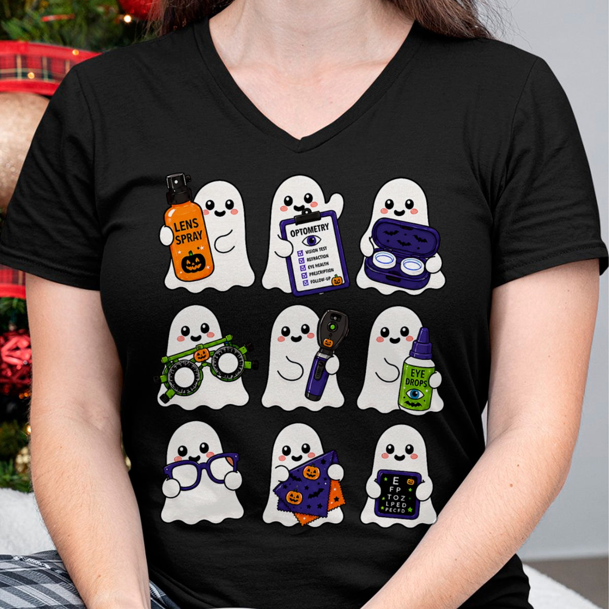 Best Doctor Shirt, Funny Doctor UnisexT-Shirt/Hoodie/Sweatshirt HLT00 - Cute Optometry Ghost Halloween Spooky Optometrist Crew EyeDr T-Shirt