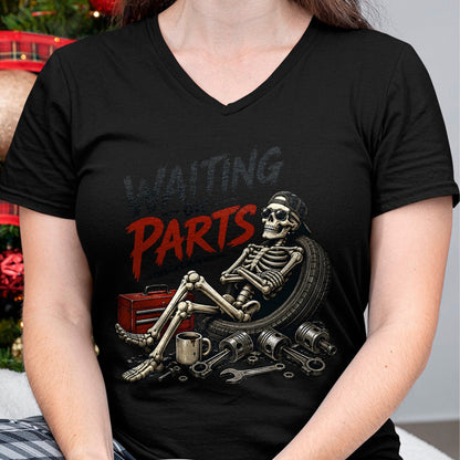 Best Mechanic Life Shirt, Funny Mechanic UnisexT-Shirt/Hoodie/Sweatshirt HLT00 - Funny Mechanic Auto Repair Life Skeleton Waiting On Parts T-Shirt