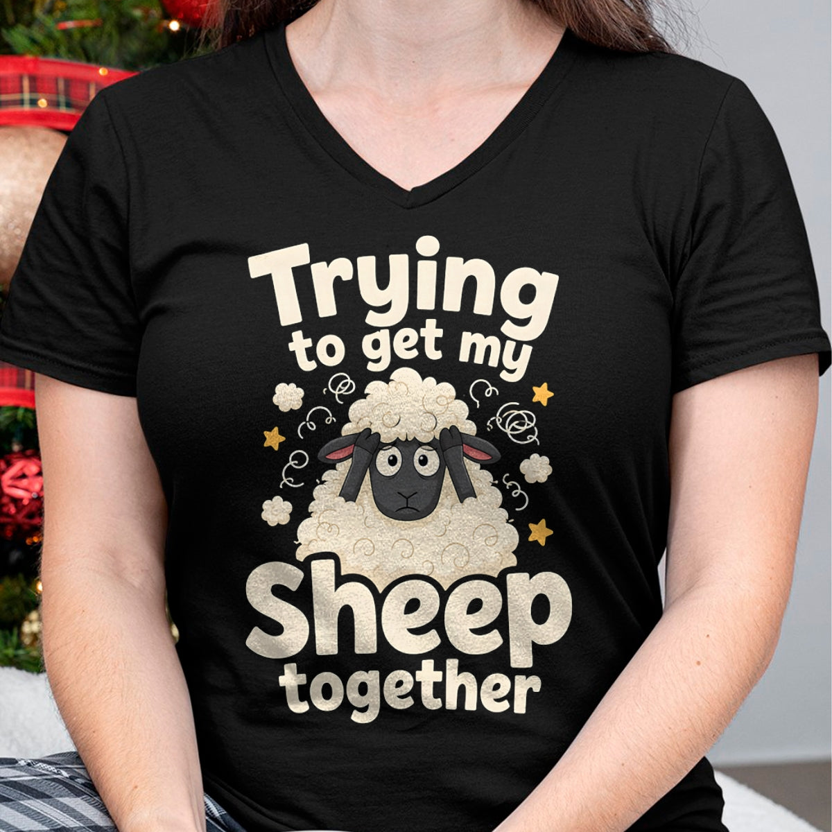 Best Farmer Life Shirt, Funny Farmer UnisexT-Shirt/Hoodie/Sweatshirt HLT00 - Trying to Get My Sheep Together T-Shirt