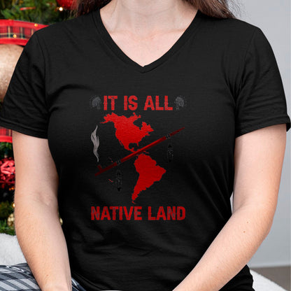 Native American T-Shirts, Vintage Native American Unisex T-Shirt/Hoodie/Sweatshirt HLT00 - It Is All Native Land
