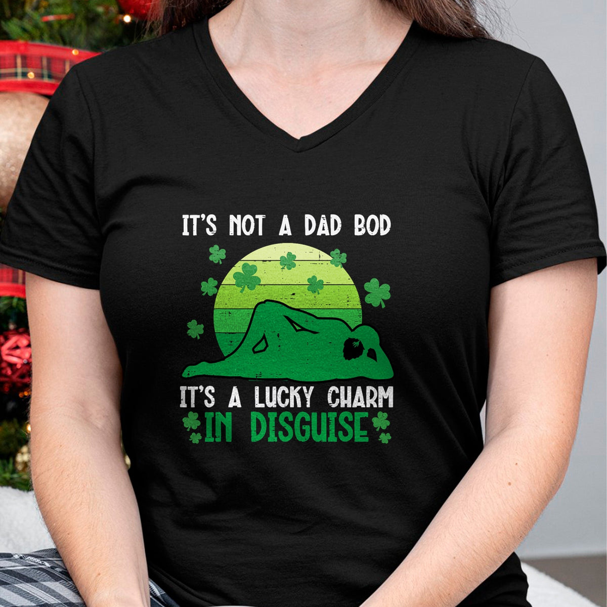 Gift for Dad Shirt, Funny Dad Unisex T-Shirt/Hoodie/Sweatshirt HLT00 – St Patricks Day Not Dad Bod Lucky Charm Saint Pattys Men T-Shirt