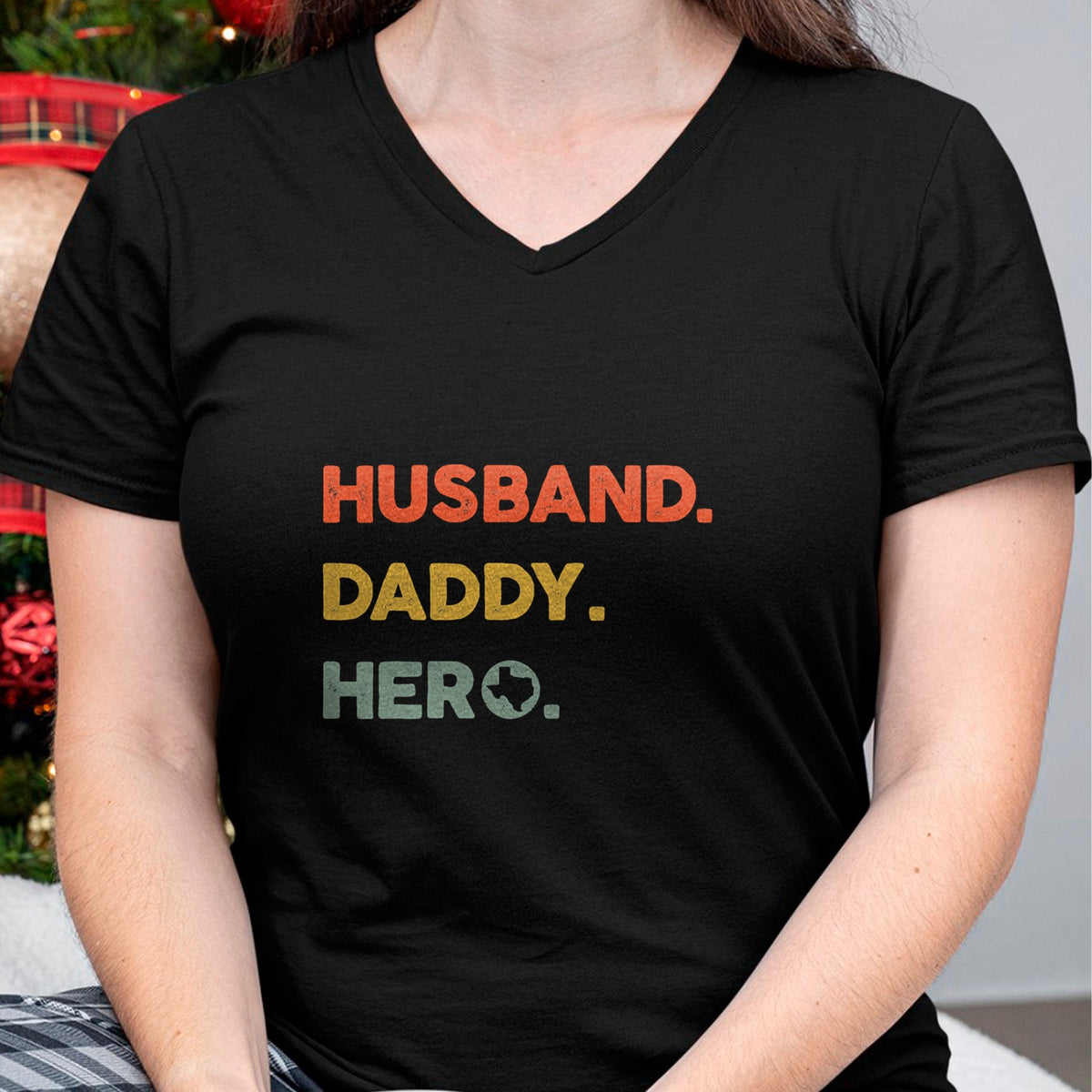 Gift for Dad Shirt, Funny Dad Unisex T-Shirt/Hoodie/Sweatshirt HLT00 – Mens Husband daddy hero Tee Proud Texas Map dad father_s day T-Shirt