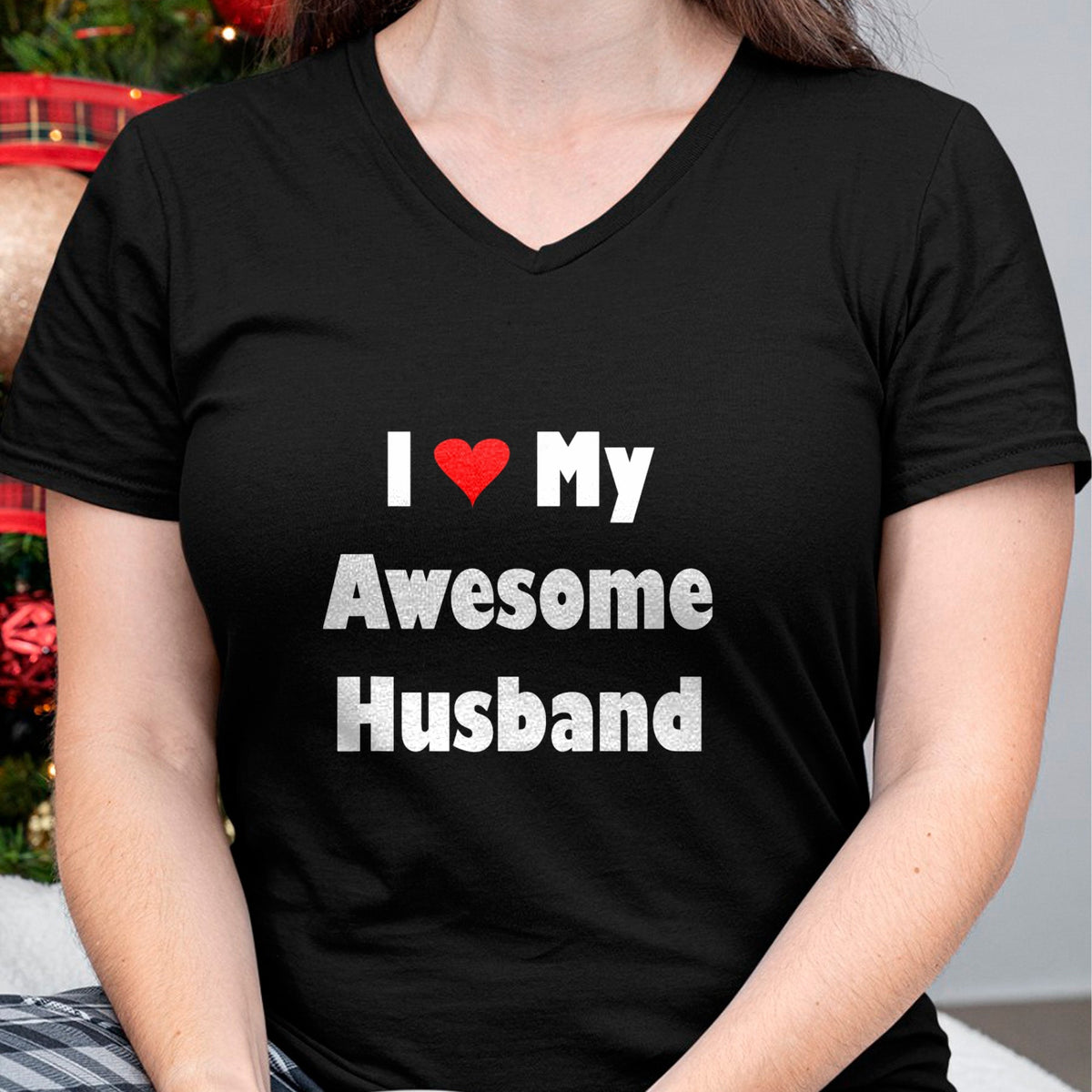 Best Wife Shirt, Wife and Husband Unisex T-Shirt/Hoodie/Sweatshirt HLT00 - Womens My Husband Is Awesome Tee I Love My Awesome Husband T-Shirt (1)