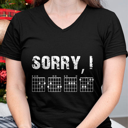 Guitar Lover Shirt, Funny Guitar UnisexT-Shirt/Hoodie/Sweatshirt HLT00 - Sorry I-DGAF Funny Hidden Message Guitar Chords for Lover T-Shirt