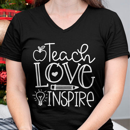 Best Teacher Shirt, Funny Teacher UnisexT-Shirt/Hoodie/Sweatshirt HLT00 - Teacher Shirts Teach Love Inspire Retro Back to School Tees T Shirts for Men and Women