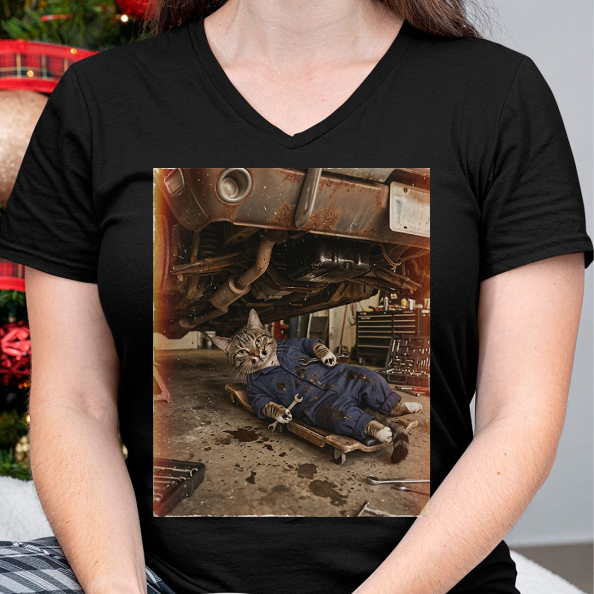 Best Mechanic Life Shirt, Funny Mechanic UnisexT-Shirt/Hoodie/Sweatshirt HLT00 - Cat Meme Funny Cat Lover Meme Humor Hilarious Cat Mechanic T-Shirt
