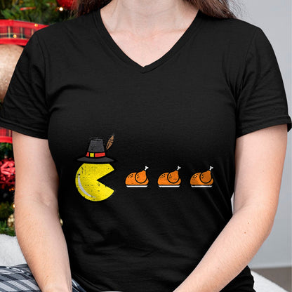 Best Thanksgiving Family Shirt , Funny Thanksgiving UnisexT-Shirt/Hoodie/Sweatshirt HLT00 - Thanksgiving Video Game Eating Turkey Gamer Men Women Kids T-Shirt