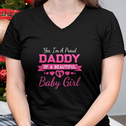 Gift for Dad Shirt, Funny Dad Unisex T-Shirt/Hoodie/Sweatshirt HLT00 – New Baby Announcement Proud Girl Daddy - Father_s Day T-Shirt