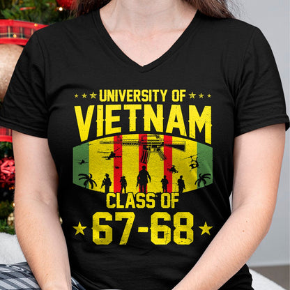 Proud Veteran Shirt, Funny Veteran UnisexT-Shirt/Hoodie/Sweatshirt HLT00 - Proud University of Vietnam War US Veteran Class of 67-68 T-Shirt
