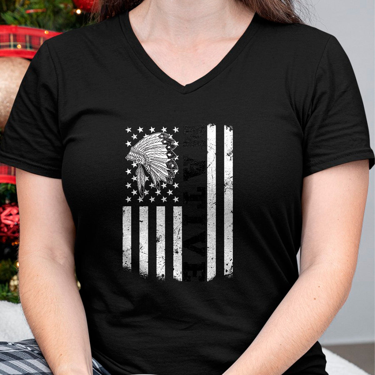 Native American T-Shirts, Vintage Native American Unisex T-Shirt/Hoodie/Sweatshirt HLT00 - Native American Flag for Native Americans Orange Day