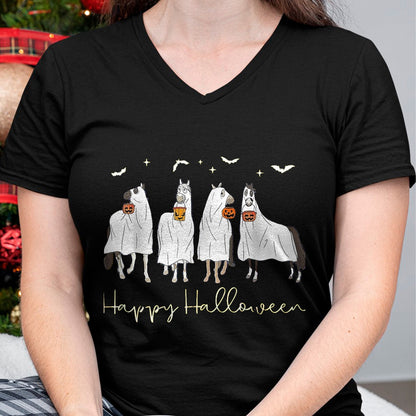 Best Horse Lover Shirt , Funny Horse UnisexT-Shirt/Hoodie/Sweatshirt HLT00 - Happy Halloween Horse Ghost T-Shirt, Women, Black, Medium