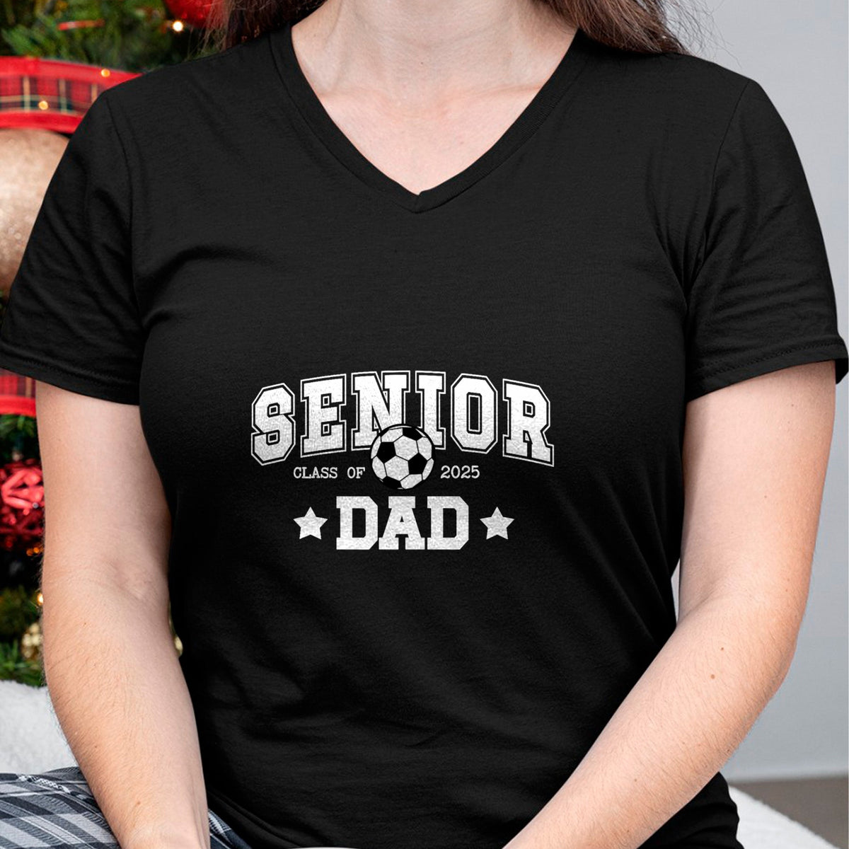Gift for Dad Shirt, Funny Dad Unisex T-Shirt/Hoodie/Sweatshirt HLT00 – Soccer Senior Dad Class Of 2025 Soccer Senior Father T-Shirt