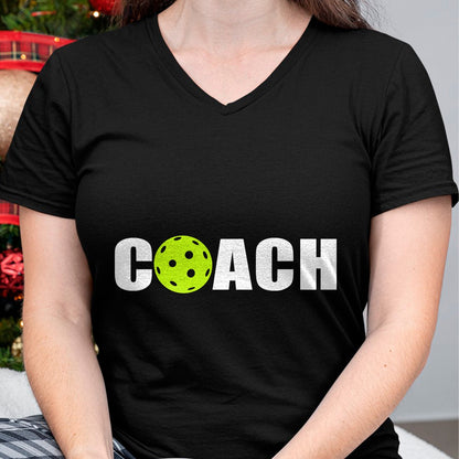 Funny Pickleball Shirt, Pickleball Lover Unisex T-Shirt/Hoodie/Sweatshirt HLT00 - Miftees Pickleball Tees Women_s Black Pickleball Coach T-Shirt