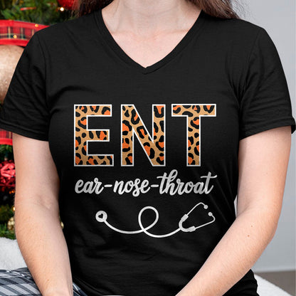 Best Doctor Shirt, Funny Doctor UnisexT-Shirt/Hoodie/Sweatshirt HLT00 - Otolaryngology Otolaryngologist Leopard Ear Nose Throat ENT T-Shirt