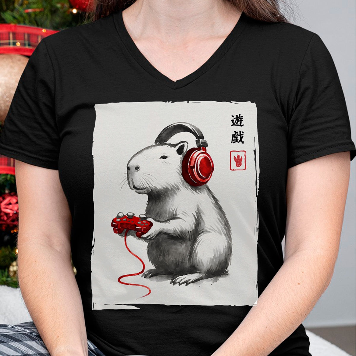 Cute Capybara Shirt, Funny Capybara Unisex T-Shirt/Hoodie/Sweatshirt HLT00 - Gamer Japanese Art Men Women Teens Kids Funny Capybara T-Shirt
