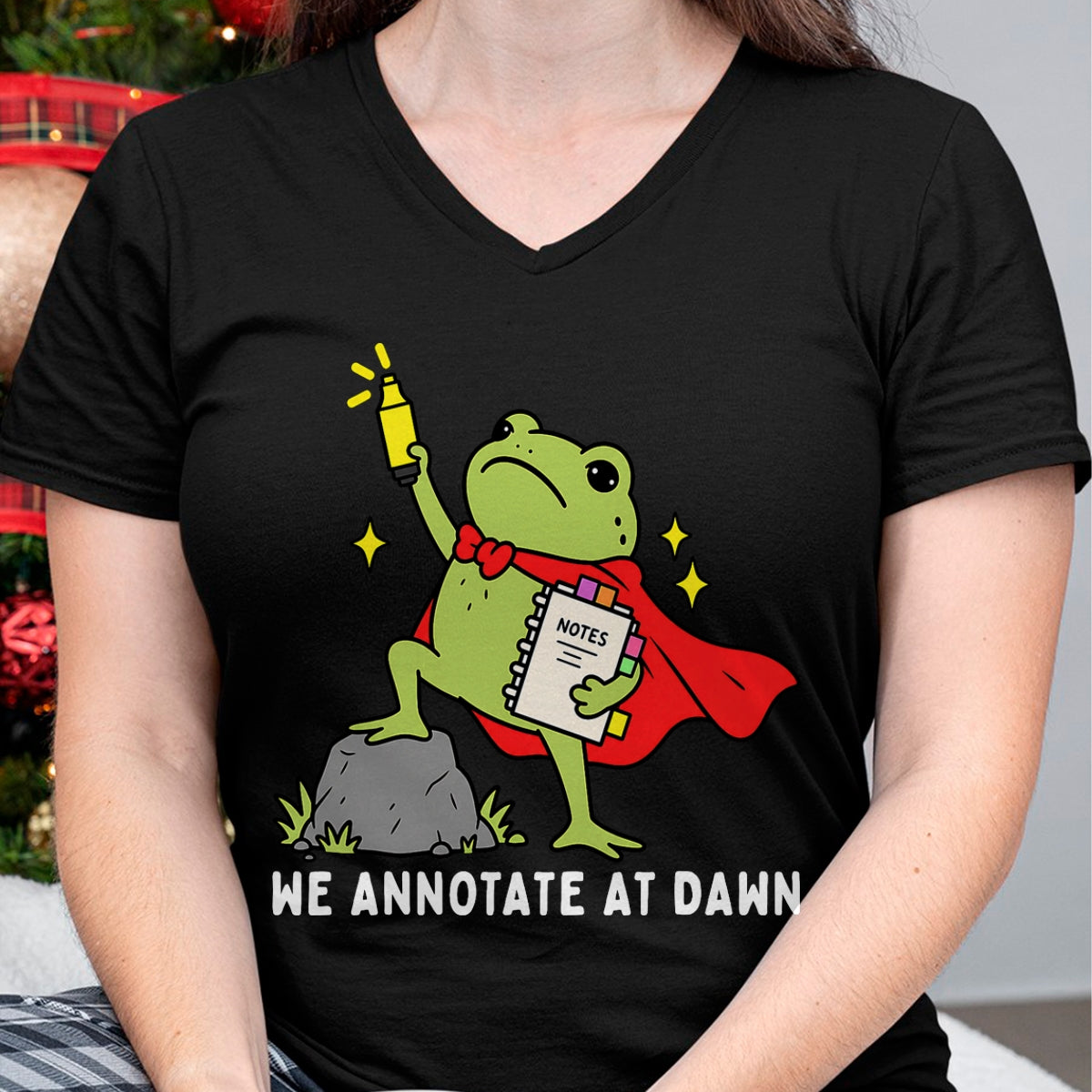 Best Teacher Shirt, Funny Teacher UnisexT-Shirt/Hoodie/Sweatshirt HLT00 - We Annotate At Dawn English Teacher Funny Frog Reader T-Shirt