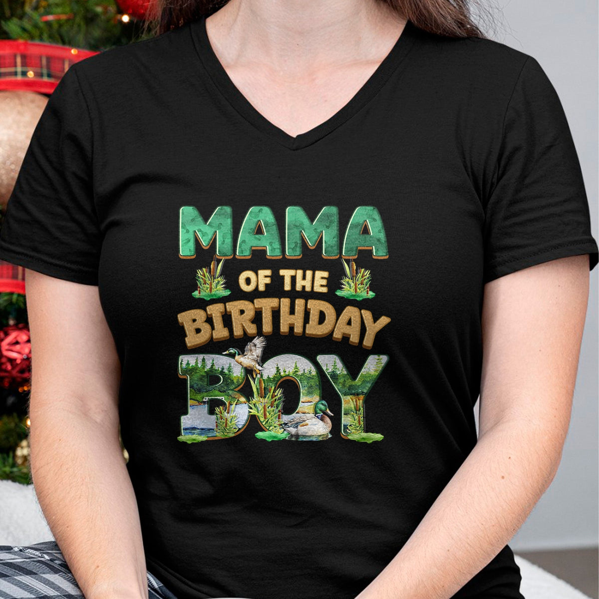Gift for Mom Shirt, Funny Mom Unisex T-Shirt/Hoodie/Sweatshirt HLT00 - Mom Dad Mama Birthday Boy One Lucky Duck 1st First Family T-Shirt