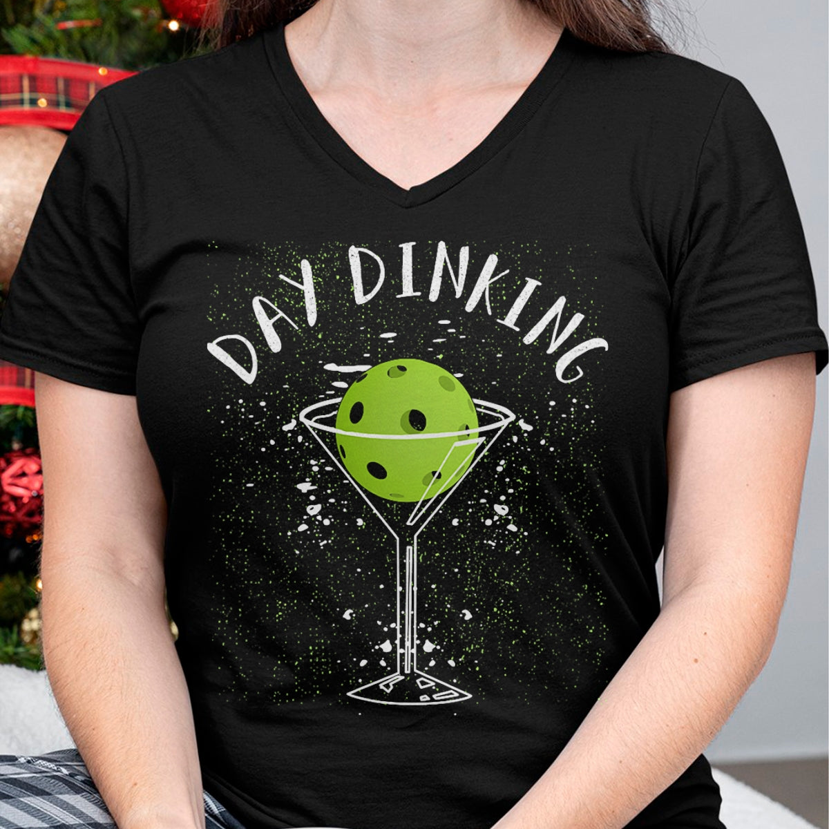 Funny Pickleball Shirt, Pickleball Lover Unisex T-Shirt/Hoodie/Sweatshirt HLT00 - Women's Pickleball Player Paddle Outfit I Pickle Ball Day Dinking V-Neck T-Shirt