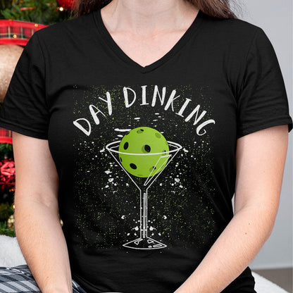 Funny Pickleball Shirt, Pickleball Lover Unisex T-Shirt/Hoodie/Sweatshirt HLT00 - Women's Pickleball Player Paddle Outfit I Pickle Ball Day Dinking V-Neck T-Shirt