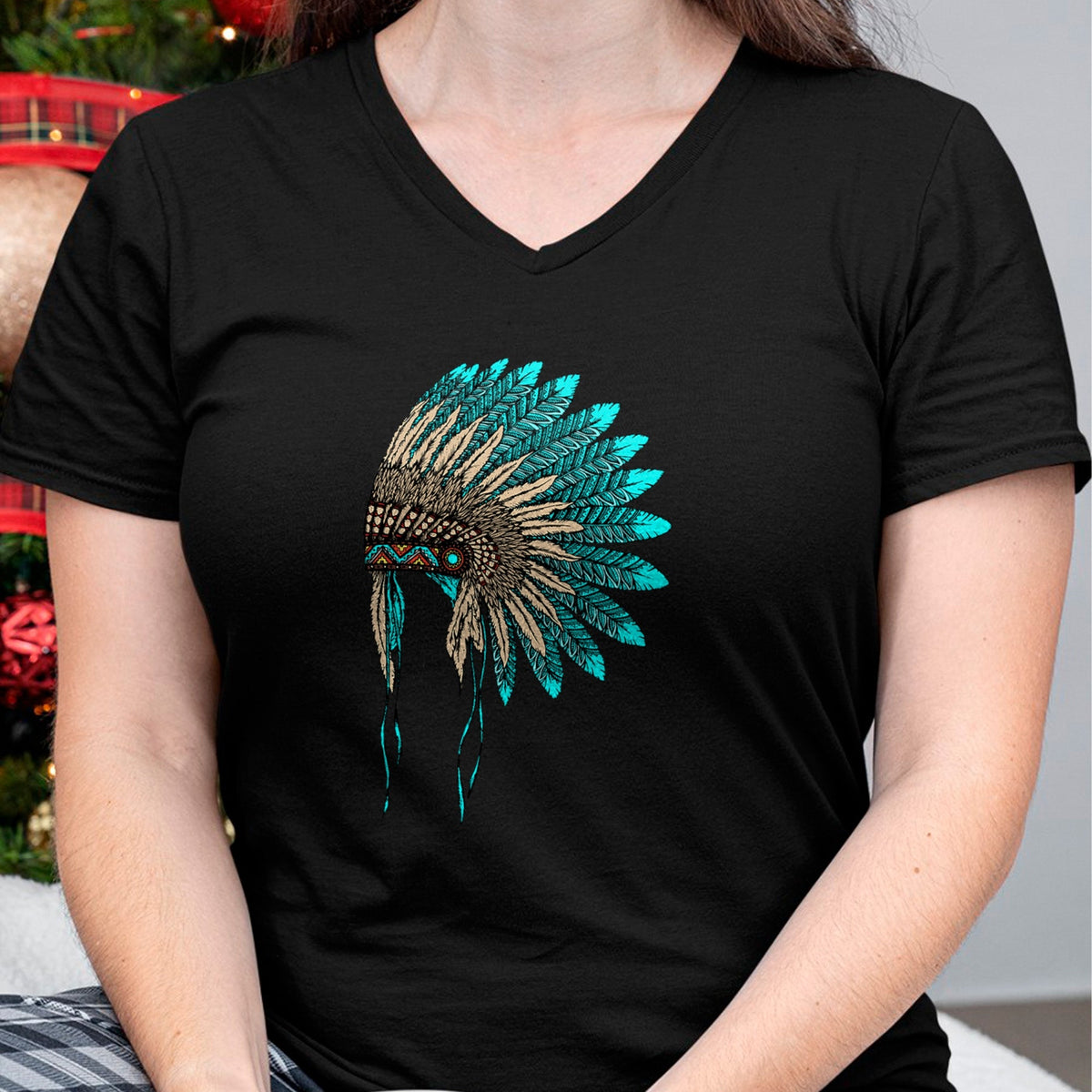 Native American T-Shirts, Vintage Native American Unisex T-Shirt/Hoodie/Sweatshirt HLT00 - Native American Indian Headdress Costume Jewelry Decor