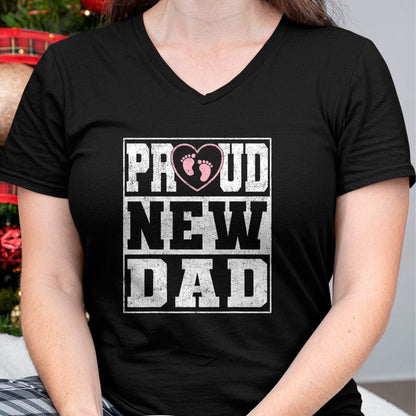 Gift for Dad Shirt, Funny Dad Unisex T-Shirt/Hoodie/Sweatshirt HLT00 – Proud New Dad Girl Baby Announcement Father_s Day T-Shirt
