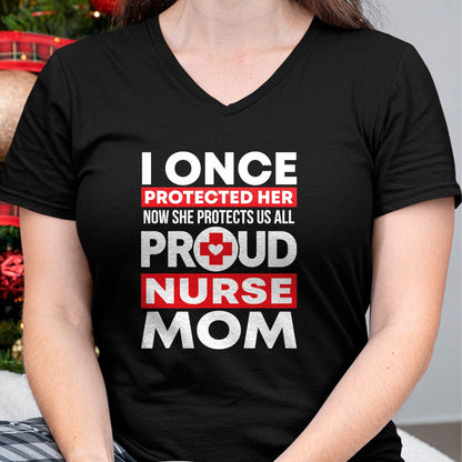 Funny Nurse Shirt, Nurse Unisex T-Shirt/Hoodie/Sweatshirt HLT00 - Proud Nurse Mom Love RN Daughter T-Shirt
