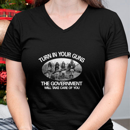 Native American T-Shirts, Vintage Native American Unisex T-Shirt/Hoodie/Sweatshirt HLT00 - Turn In Your Guns, The Government Will Take Care of You