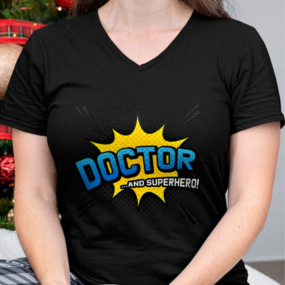 Best Doctor Shirt, Funny Doctor UnisexT-Shirt/Hoodie/Sweatshirt HLT00 - Doctor & Superhero - Comic Book Style T-Shirt