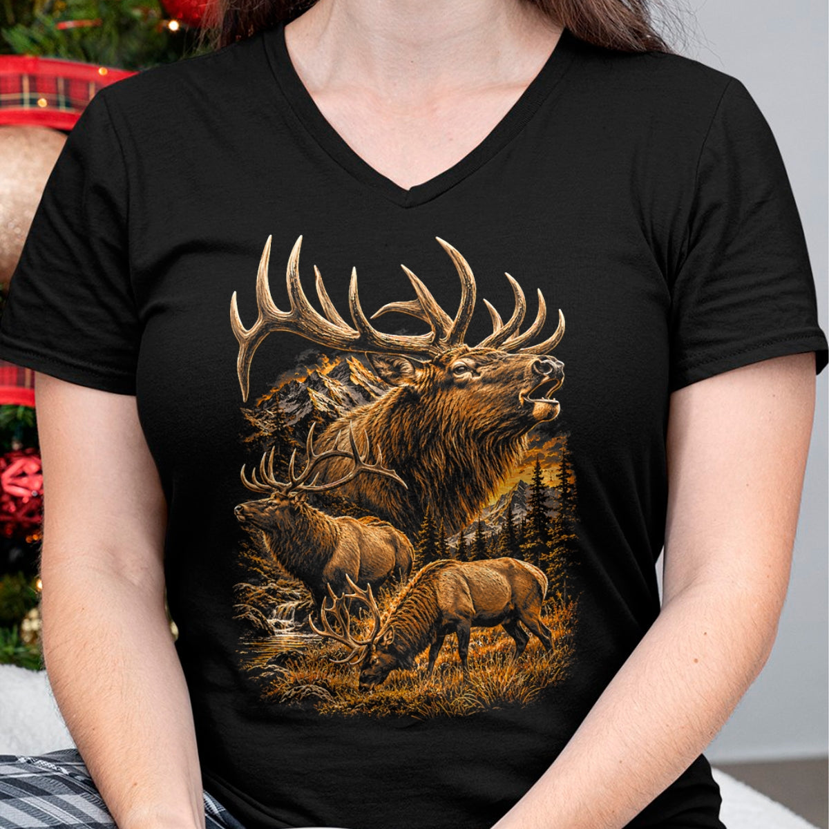 Funny Hunting Shirt, Gift For Hunting Lover Unisex T-Shirt/Hoodie/Sweatshirt HLT00 - Elk Hunting Wilderness Mountain Wildlife Bull Elk T-Shirt