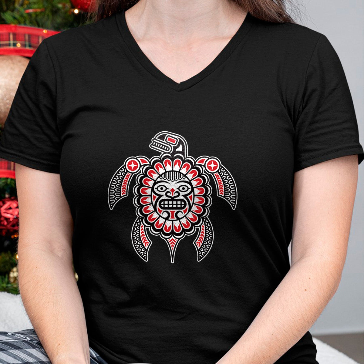 Native American T-Shirts, Vintage Native American Unisex T-Shirt/Hoodie/Sweatshirt HLT00 - Haida Turtle American Indian Native America Indigenous