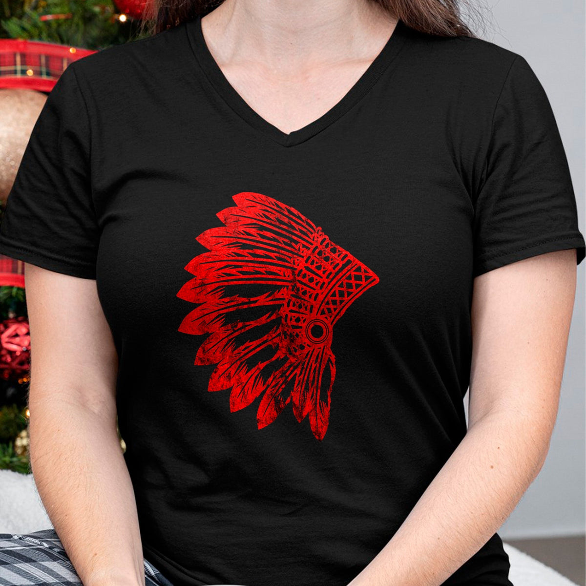 Native American T-Shirts, Vintage Native American Unisex T-Shirt/Hoodie/Sweatshirt HLT00 - Native American Feather Headdress Indian Chief Tribes Pride