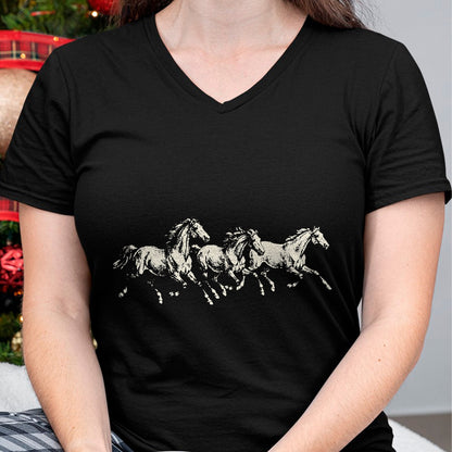 Best Horse Lover Shirt , Funny Horse UnisexT-Shirt/Hoodie/Sweatshirt HLT00 - Wild Horses Running Vintage 90s Western Cowboy Horse Lover T-Shirt