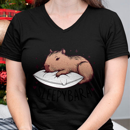 Cute Capybara Shirt, Funny Capybara Unisex T-Shirt/Hoodie/Sweatshirt HLT00 - Kids Capybara Funny Sleepybara Sleep Pajamas Girls Boys T-Shirt
