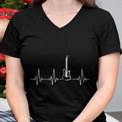 Guitar Lover Shirt, Funny Guitar UnisexT-Shirt/Hoodie/Sweatshirt HLT00 - Guitar Heartbeat Music Instrument for Guitarist T-Shirt, Men, Black, 3X-Large