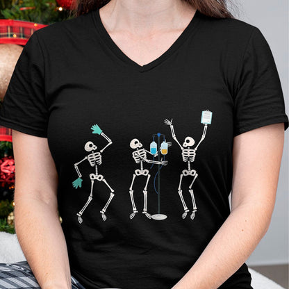 Best Doctor Shirt, Funny Doctor UnisexT-Shirt/Hoodie/Sweatshirt HLT00 - Medical Skeleton Dance Funny Healthcare Halloween Doctor Tee T-Shirt, Men, Black, 3X-Large
