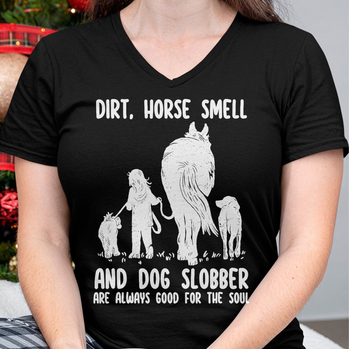 Best Horse Lover Shirt , Funny Horse UnisexT-Shirt/Hoodie/Sweatshirt HLT00 - Dirt Horse Smell and Dog Slobber Funny Horse & Dog Lovers T-Shirt