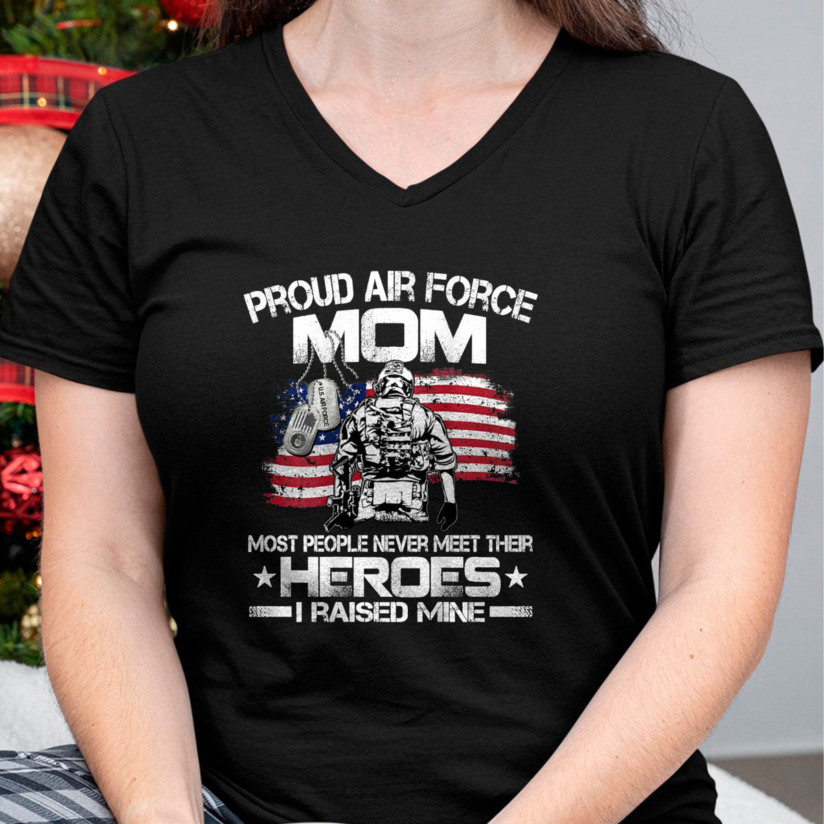 Gift for Mom Shirt, Funny Mom Unisex T-Shirt/Hoodie/Sweatshirt HLT00 - Proud Air Force Mom Air Force Graduation Mom USAF Heroes T-Shirt