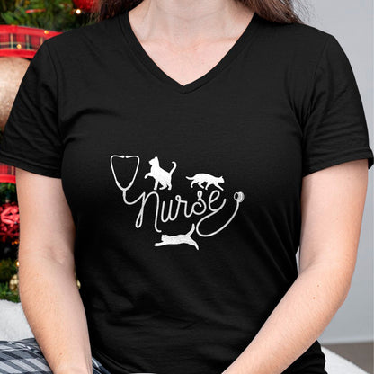 Funny Nurse Shirt, Nurse Unisex T-Shirt/Hoodie/Sweatshirt HLT00 - Nurse Cat Mom - RN Nurse and Cat Lovers T-Shirt (1)