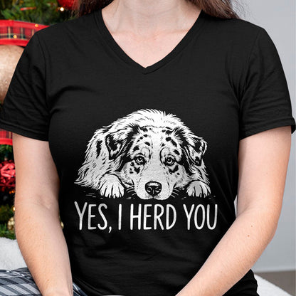 Best Farmer Life Shirt, Funny Farmer UnisexT-Shirt/Hoodie/Sweatshirt HLT00 - Yes I Heard You Line Art Australian Shepherd Dog Lovers T-Shirt