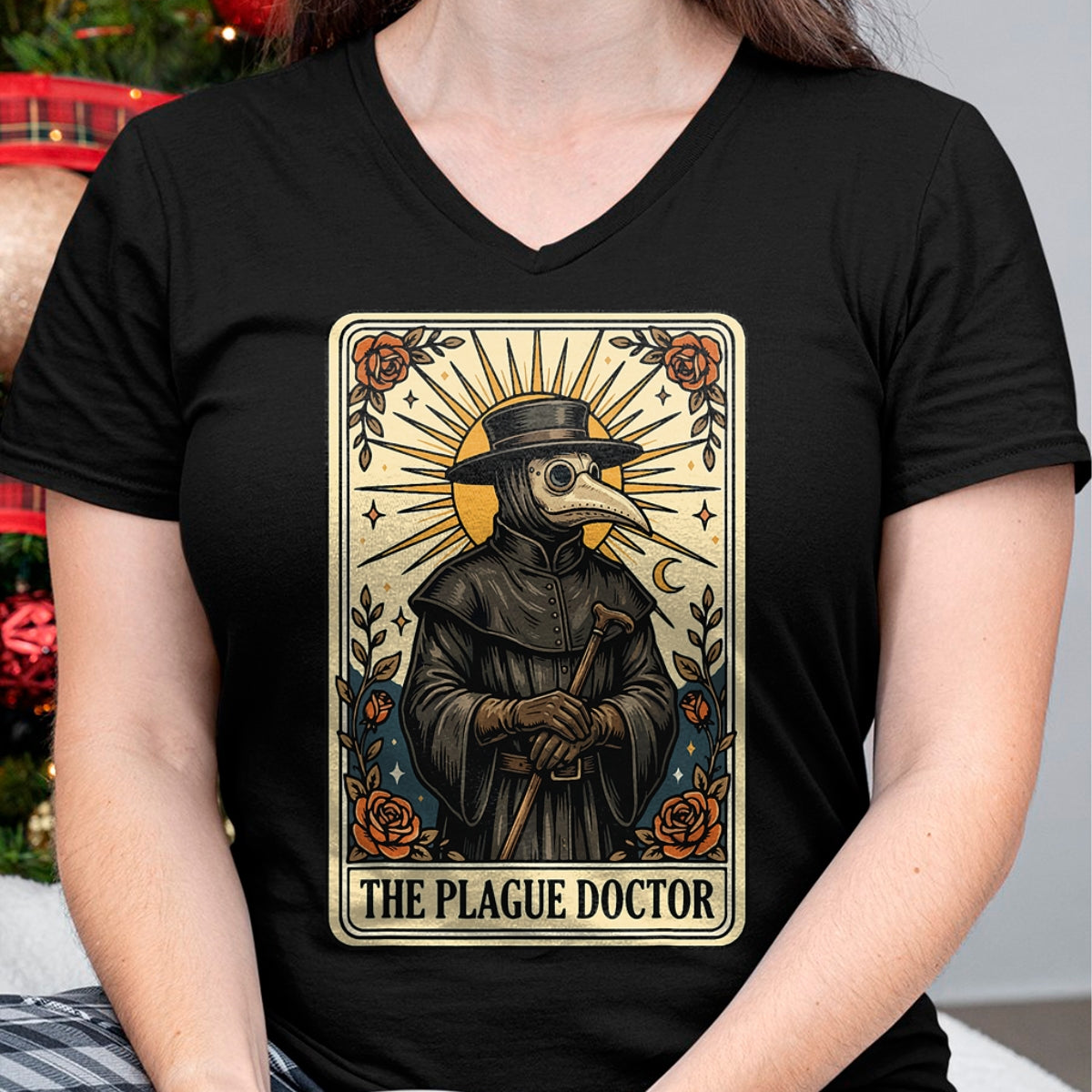 Best Doctor Shirt, Funny Doctor UnisexT-Shirt/Hoodie/Sweatshirt HLT00 - Plague Doctor Tarot Card Gothic T-Shirt