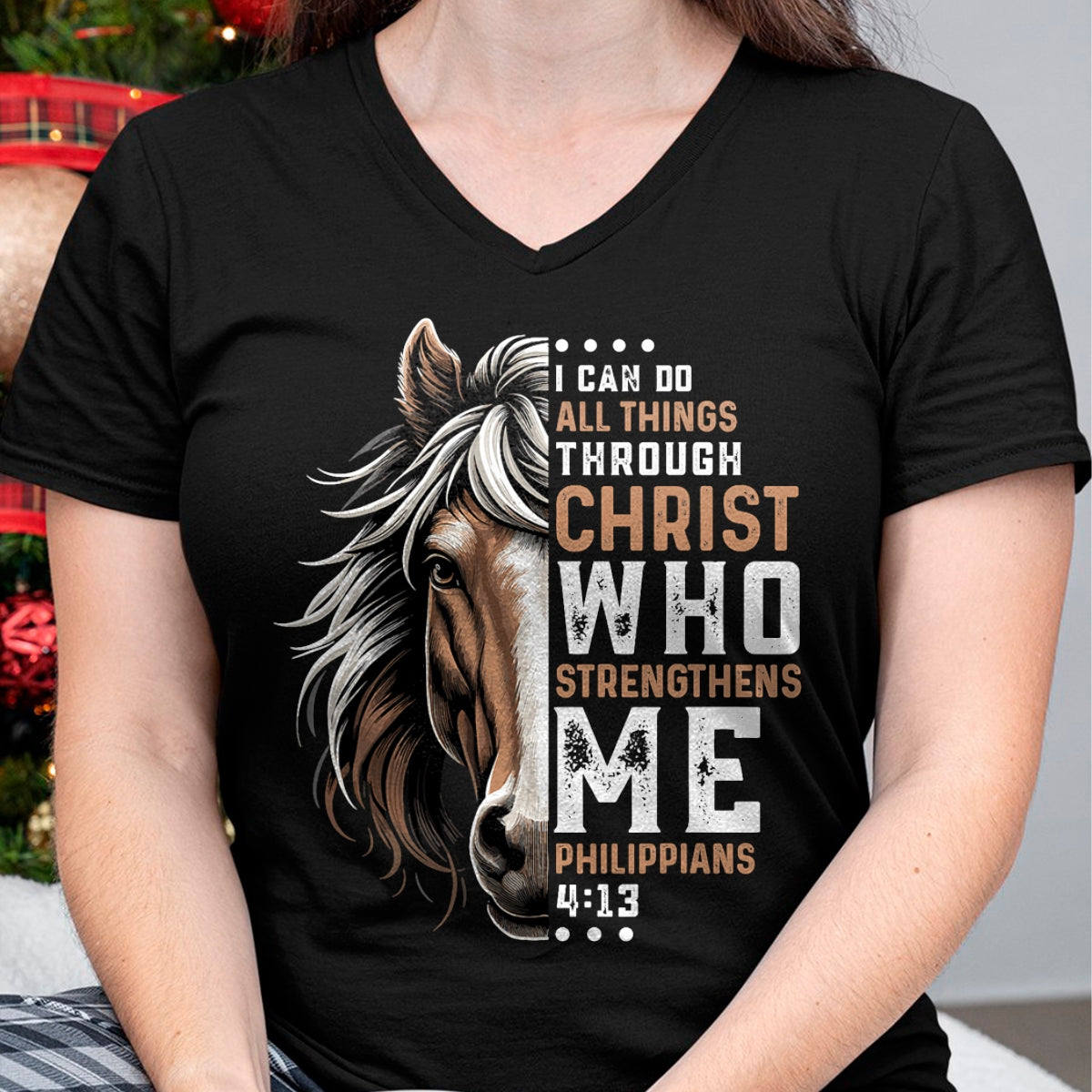 Best Horse Lover Shirt , Funny Horse UnisexT-Shirt/Hoodie/Sweatshirt HLT00 - I Can Do All Things Through Christ Horse Inspirational T-Shirt