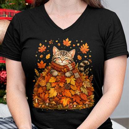 Best Thanksgiving Family Shirt , Funny Thanksgiving UnisexT-Shirt/Hoodie/Sweatshirt HLT00 - Pumpkin Season Autumn Kitten Lover Cute Fall Cat T-Shirt
