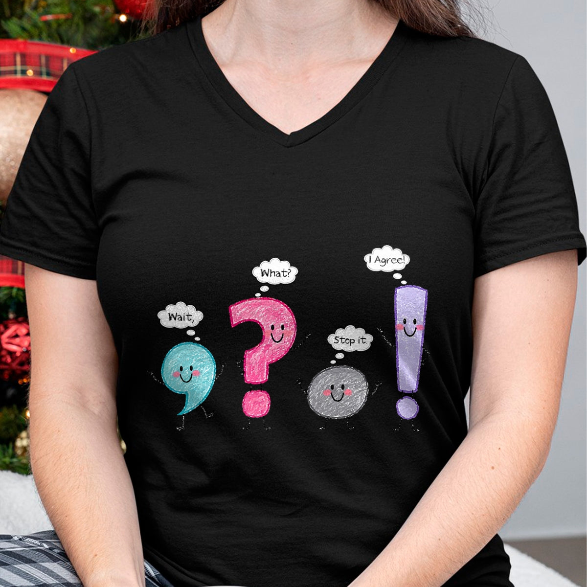 Best Teacher Shirt, Funny Teacher UnisexT-Shirt/Hoodie/Sweatshirt HLT00 - Funny Personified Punctuation Marks Grammar English Teacher T-Shirt