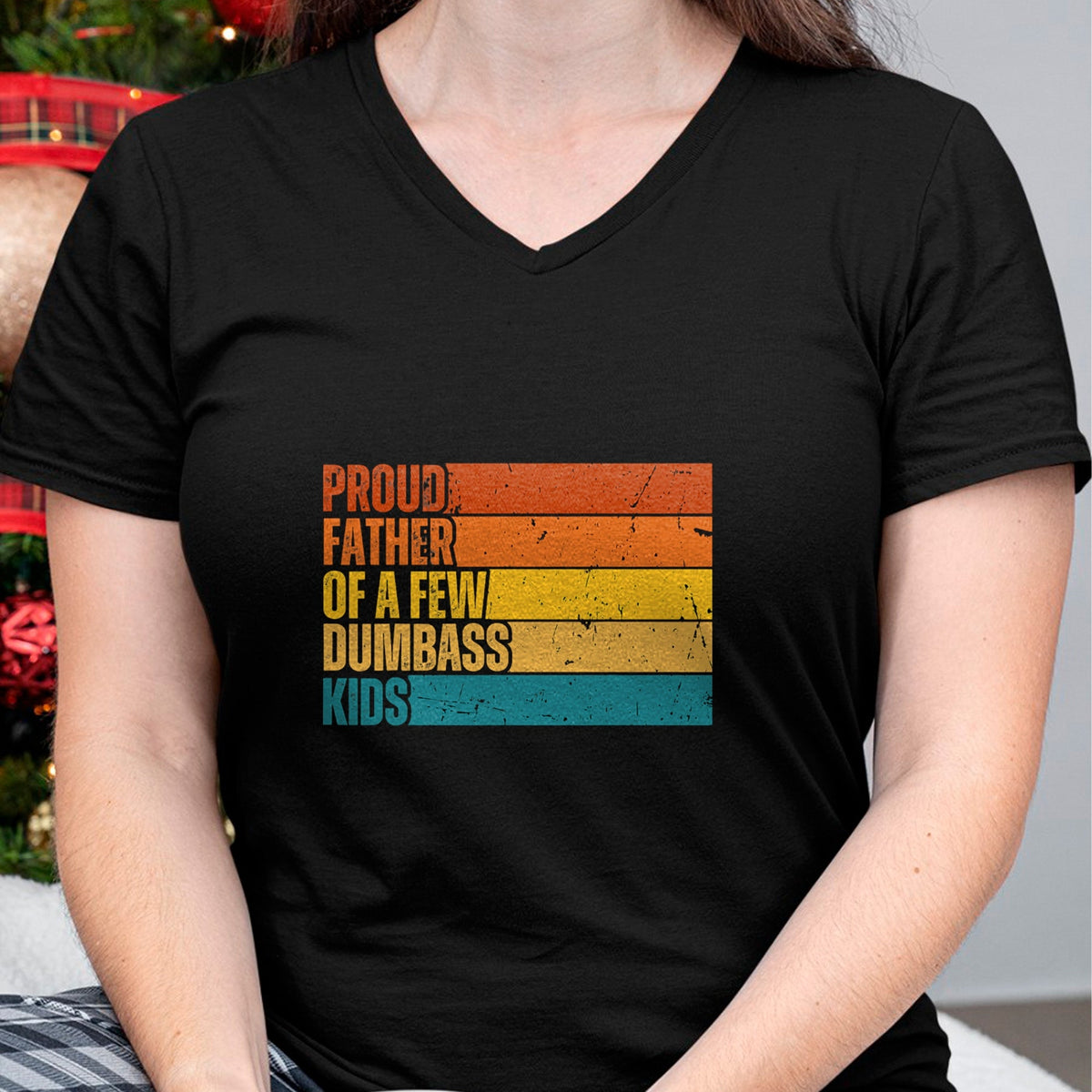 Gift for Dad Shirt, Funny Dad Unisex T-Shirt/Hoodie/Sweatshirt HLT00 – Vintage Father_s Day Gift Proud Father Of A Few Dumbass Kids T-Shirt