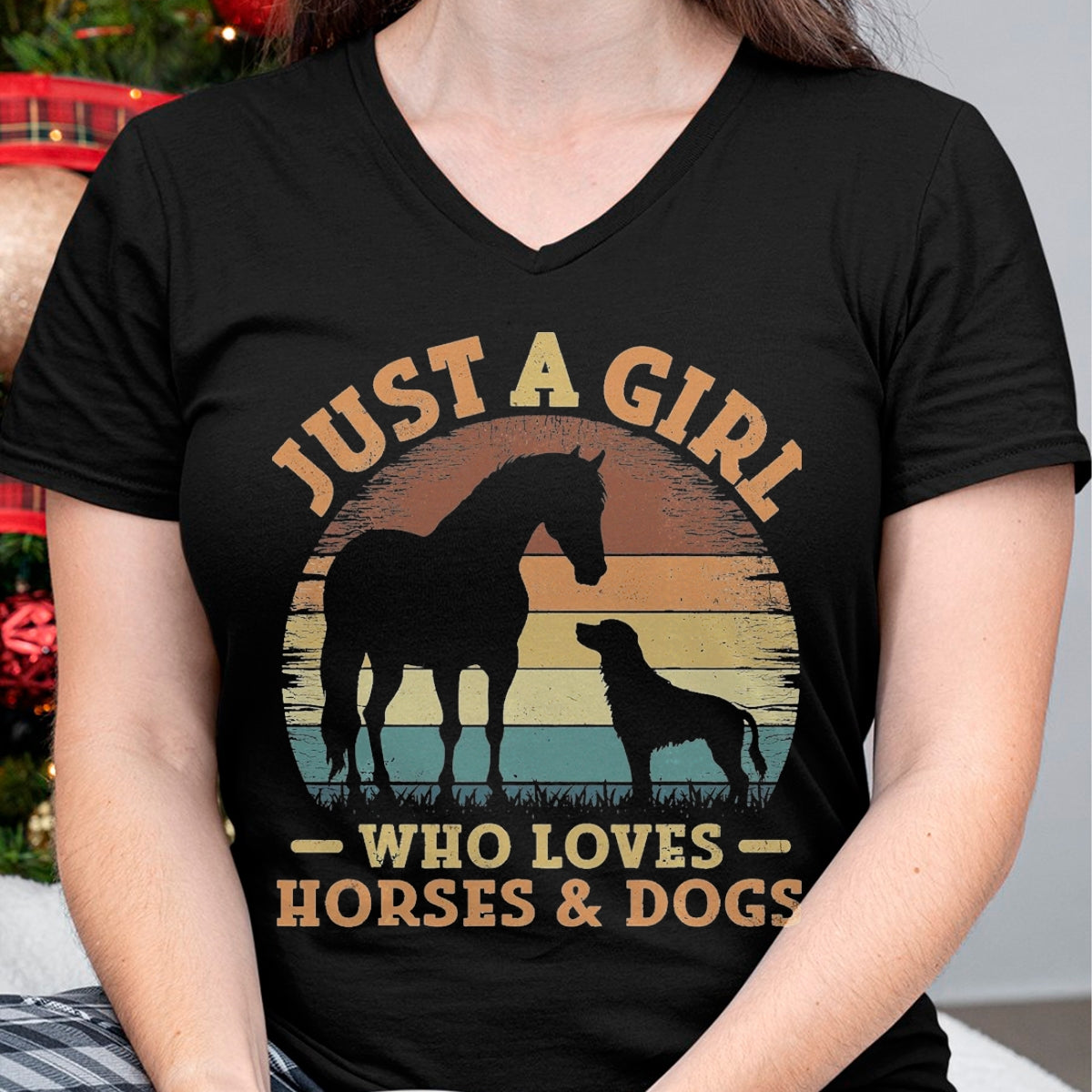 Best Horse Lover Shirt , Funny Horse UnisexT-Shirt/Hoodie/Sweatshirt HLT00 - Just A Girl Who Loves Horses and Dogs Women Girls T-Shirt, Men, Black, 3X-Large