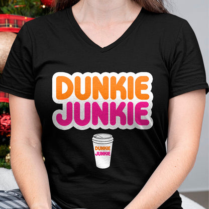 Best Thanksgiving Family Shirt , Funny Thanksgiving UnisexT-Shirt/Hoodie/Sweatshirt HLT00 - Funny Dunkie Junkie Coffee Love Funny Coffee Saying T-Shirt
