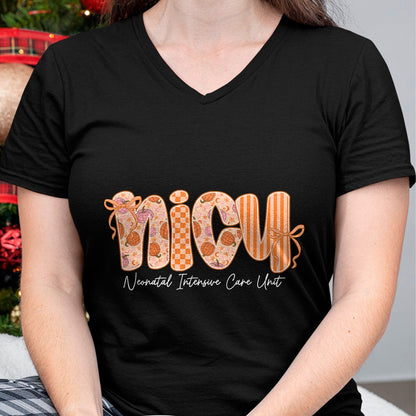 Best Thanksgiving Family Shirt , Funny Thanksgiving UnisexT-Shirt/Hoodie/Sweatshirt HLT00 - Nicu Nurse Cutest Pumpkin Fall Thanksgiving Nursing T-Shirt
